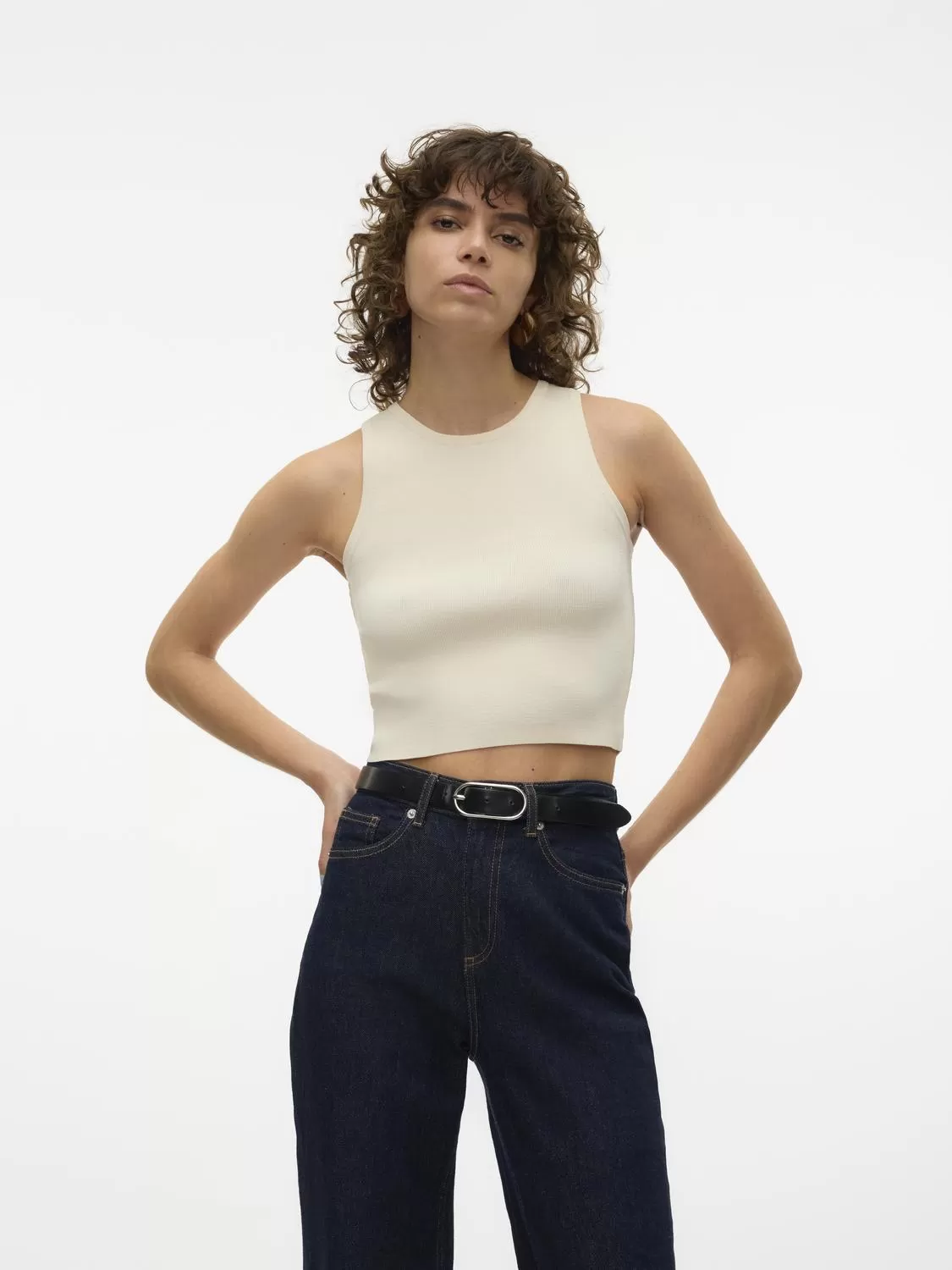 VMGINNY SL O-NECK CROP TOP NOOS