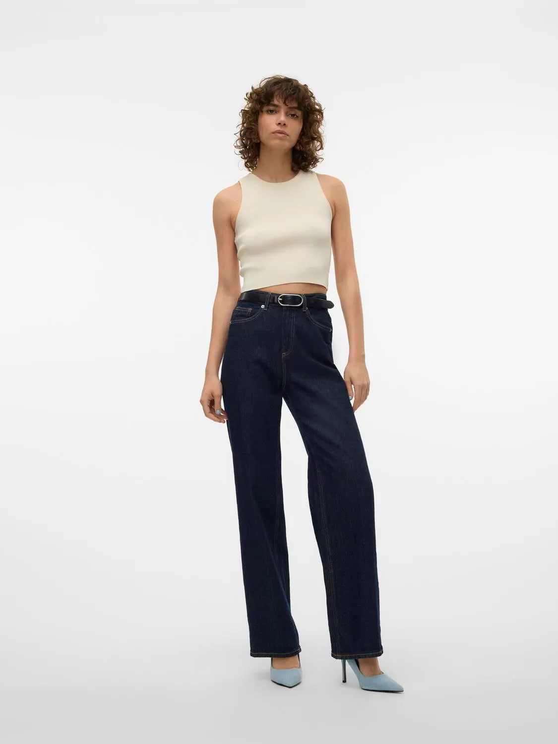 VMGINNY SL O-NECK CROP TOP NOOS