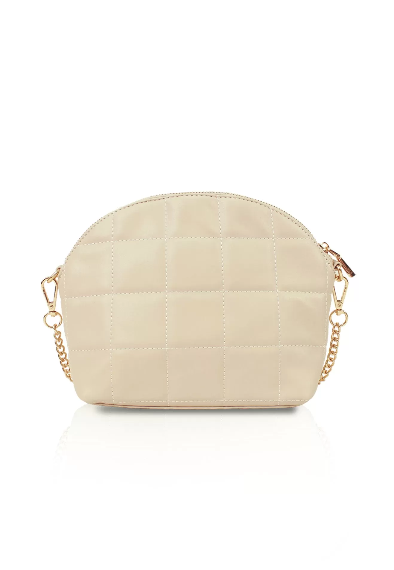 VOIR Half Moon Geometric Iconic 'V' Quilted Sling Bag