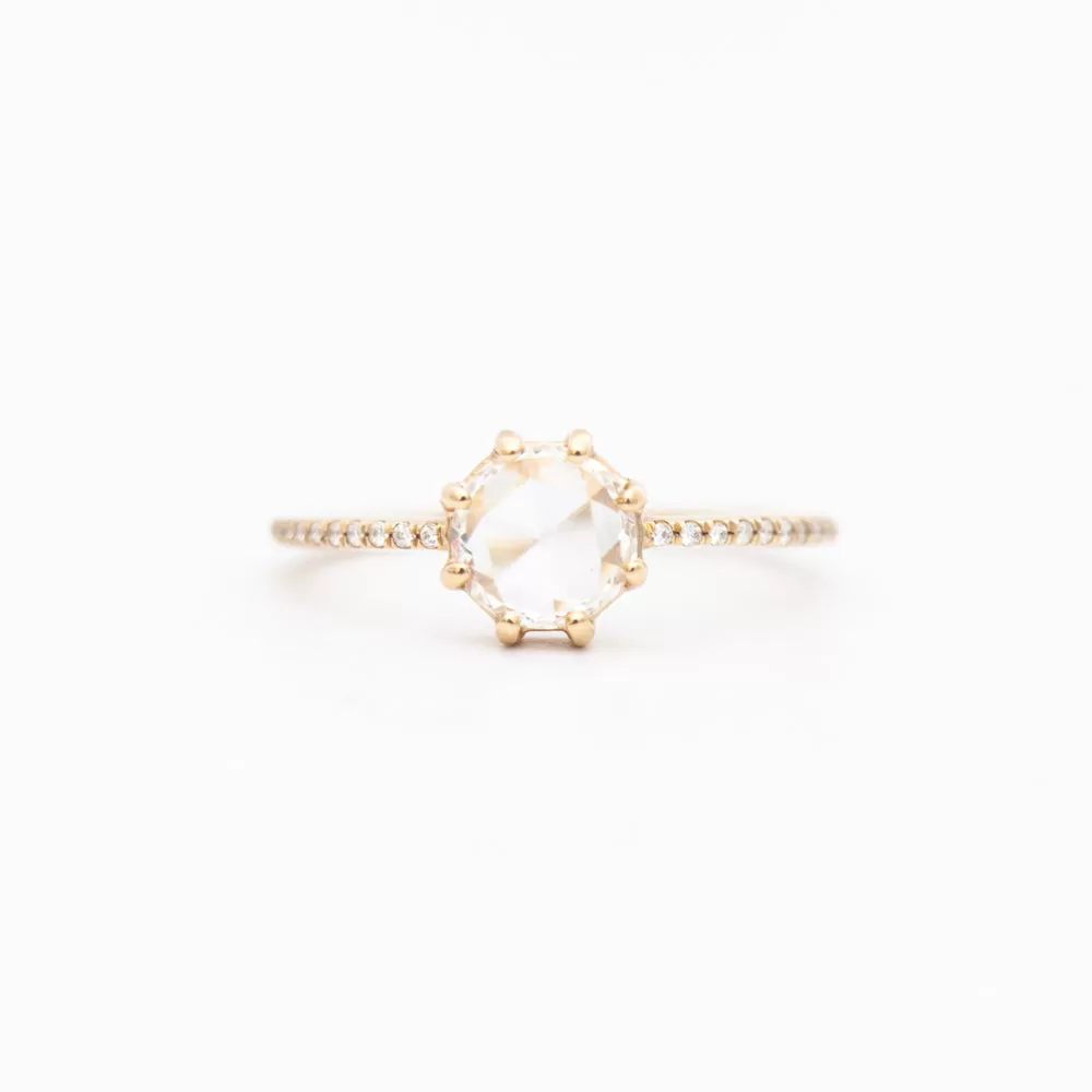 White Diamond Vega Ring