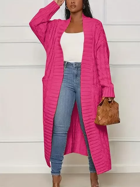 Women's  Long Open Front Cardigan