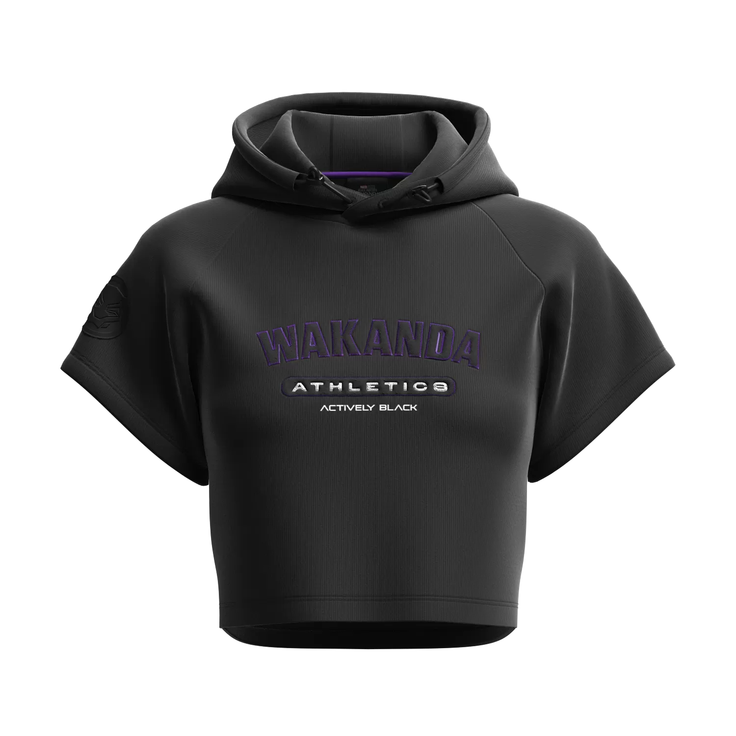 Women's Wakanda Athletics Classic Short Sleeve Crop Hoodie