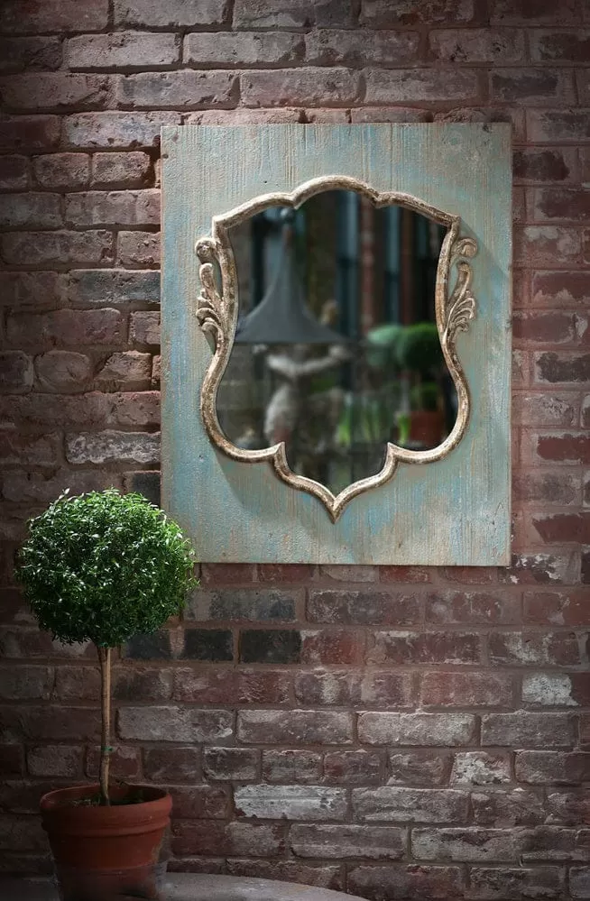 Wood Shield Mirror